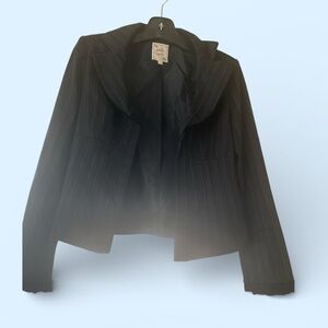 Nanette Lepore Black Pinstripe Blazer